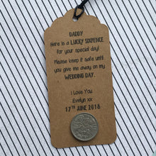 Load image into Gallery viewer, Lucky Sixpence Gift Tag For Dad-2-The Persnickety Co
