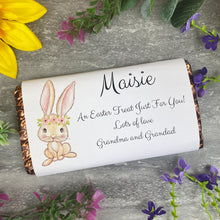 Load image into Gallery viewer, Personalised Easter Bunny Chocolate Bar
