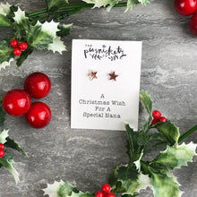 Load image into Gallery viewer, A Christmas Wish For A Special Nana - Star Earrings-4-The Persnickety Co