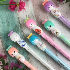 Japanese Doll Gel Pen-3-The Persnickety Co