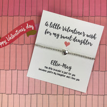 Load image into Gallery viewer, Beaded Charm Bracelet - A Little Valentine's Wish For My Sweet Daughter-2-The Persnickety Co