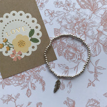 Load image into Gallery viewer, Beaded Charm Bracelet - Feathers Appear When Angels Are Near-7-The Persnickety Co