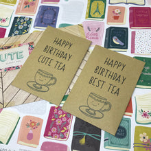 Load image into Gallery viewer, Happy Birthday Best Tea/Cute Tea Mini Kraft Envelope with Tea Bag-10-The Persnickety Co