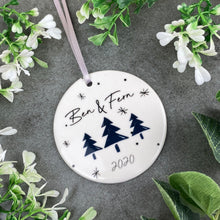 Load image into Gallery viewer, Personalised Couples Christmas Hanging Decoration-5-The Persnickety Co
