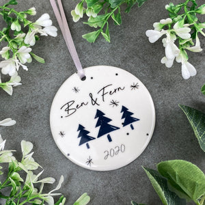 Personalised Couples Christmas Hanging Decoration-5-The Persnickety Co