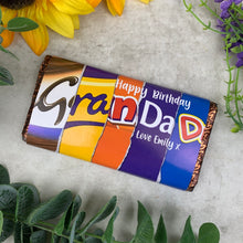 Load image into Gallery viewer, Personalised Grandad Birthday Chocolate Bar