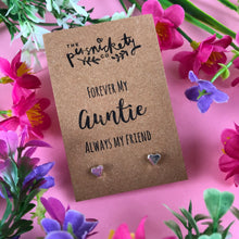 Load image into Gallery viewer, Forever My Auntie Always My Friend Heart Earrings-2-The Persnickety Co