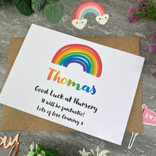 Load image into Gallery viewer, Good Luck At Nursery Rainbow Card-4-The Persnickety Co