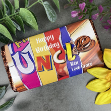 Load image into Gallery viewer, Personalised Uncle Happy Birthday Chocolate Bar