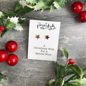 A Christmas Wish For A Special Mum - Star Earrings-3-The Persnickety Co