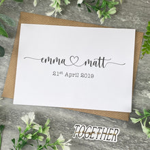 Load image into Gallery viewer, Couples Personalised Wedding Card-5-The Persnickety Co