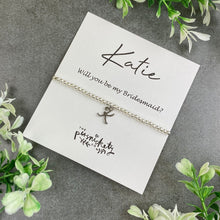 Load image into Gallery viewer, Bridesmaid Initial Beaded Bracelet-6-The Persnickety Co