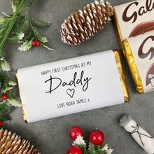 Load image into Gallery viewer, First Christmas As My Daddy - Personalised Chocolate Bar-The Persnickety Co