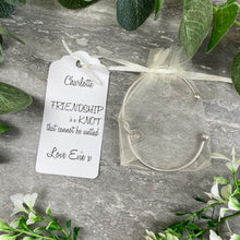 Load image into Gallery viewer, Knot Bangle With Initial Charm Friendship Is A Knot-10-The Persnickety Co
