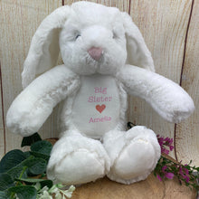 Load image into Gallery viewer, Personalised 'Big Sister' White Bunny Soft Toy