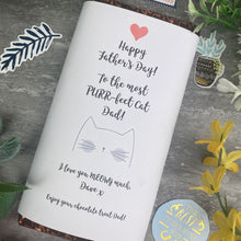 Load image into Gallery viewer, Purrfect Cat Dad Father's Day Chocolate Bar