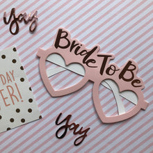 Load image into Gallery viewer, Bride To Be Heart Shaped Glasses-The Persnickety Co