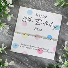 Load image into Gallery viewer, Happy 18th Birthday Beaded Bracelet-The Persnickety Co