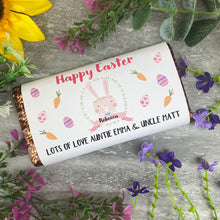 Load image into Gallery viewer, Personalised Happy Easter Chocolate Bar