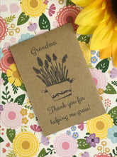 Load image into Gallery viewer, Grandma Thank You For Helping Me Grow Mini Kraft Envelope with Wildflower Seeds-8-The Persnickety Co