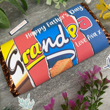 Load image into Gallery viewer, Happy Father's Day Grandpa Personalised Chocolate Bar