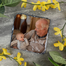 Load image into Gallery viewer, £5.00 Special Offer! Personalised Grandad and Me Slate Coaster
