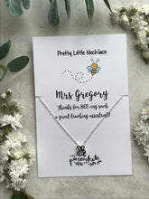 Load image into Gallery viewer, Thanks For BEE-ing Such A Great Teacher / Teaching Assistant Bee Necklace-2-The Persnickety Co