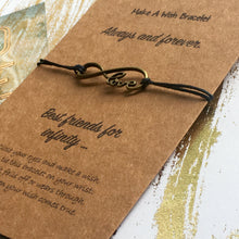 Load image into Gallery viewer, Make A Wish Bracelet / Charm Bracelet - Always and Forever, Best Friends for Infinity.. Gift for BFF, Best Friend Gift, Fri-2-The Persnickety Co