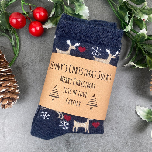 Deer Christmas Socks-The Persnickety Co