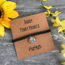 Load image into Gallery viewer, Daddy Pinky Promise Black Onyx Bracelet-8-The Persnickety Co