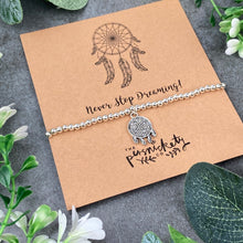 Load image into Gallery viewer, Never Stop Dreaming - Dream Catcher Beaded Bracelet
