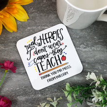 Load image into Gallery viewer, Personalised Teacher Coaster