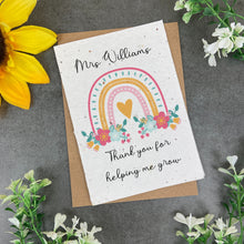 Load image into Gallery viewer, Teacher Rainbow Card - Plantable Seed Card