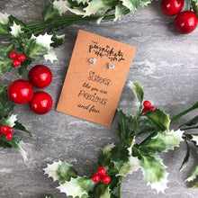 Load image into Gallery viewer, Sisters Like You Are Precious & Few Heart Earrings-The Persnickety Co