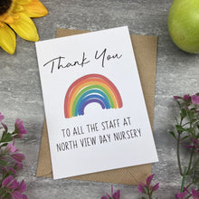 Load image into Gallery viewer, Personalised 'Thank You To All The Staff' Card