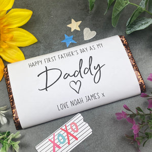 Happy First Father's Day Personalised Chocolate Bar