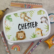 Load image into Gallery viewer, Personalised Jungle Lunchbox