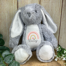 Load image into Gallery viewer, Rainbow Personalised Bunny Rabbit Soft Toy
