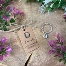 Load image into Gallery viewer, Maid Of Honour Initial Ring-7-The Persnickety Co