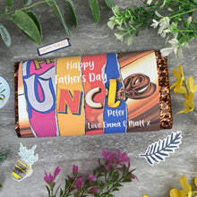 Load image into Gallery viewer, Happy Father's Day Uncle Personalised Chocolate Bar