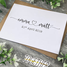 Load image into Gallery viewer, Couples Personalised Wedding Card-The Persnickety Co