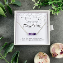 Load image into Gallery viewer, Amethyst Gemstone Necklace and Bracelet