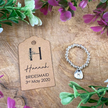 Load image into Gallery viewer, Cute Bridesmaid Beaded Ring With Initial-7-The Persnickety Co