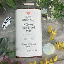 Load image into Gallery viewer, Purrfect Cat Dad Father's Day Chocolate Bar