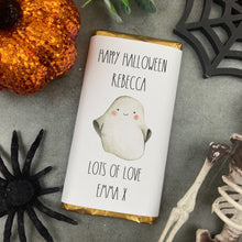 Load image into Gallery viewer, Ghost Happy Halloween - Personalised Chocolate Bar
