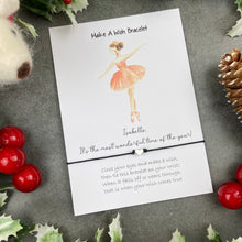 Load image into Gallery viewer, Nutcracker Christmas Ballerina Wish Bracelet, Merry Christmas Charm Bracelet
