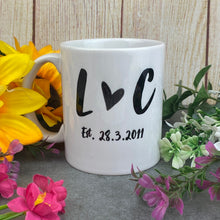 Load image into Gallery viewer, Personalised Couples Initial Mug