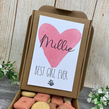 Load image into Gallery viewer, Personalised Little Dog Treat Box - A Valentine's Treat!