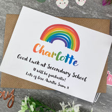 Load image into Gallery viewer, Good Luck At Secondary School Rainbow Card-3-The Persnickety Co
