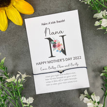 Load image into Gallery viewer, Happy Mother's Day Nana - Personalised Wish Bracelet For Nana